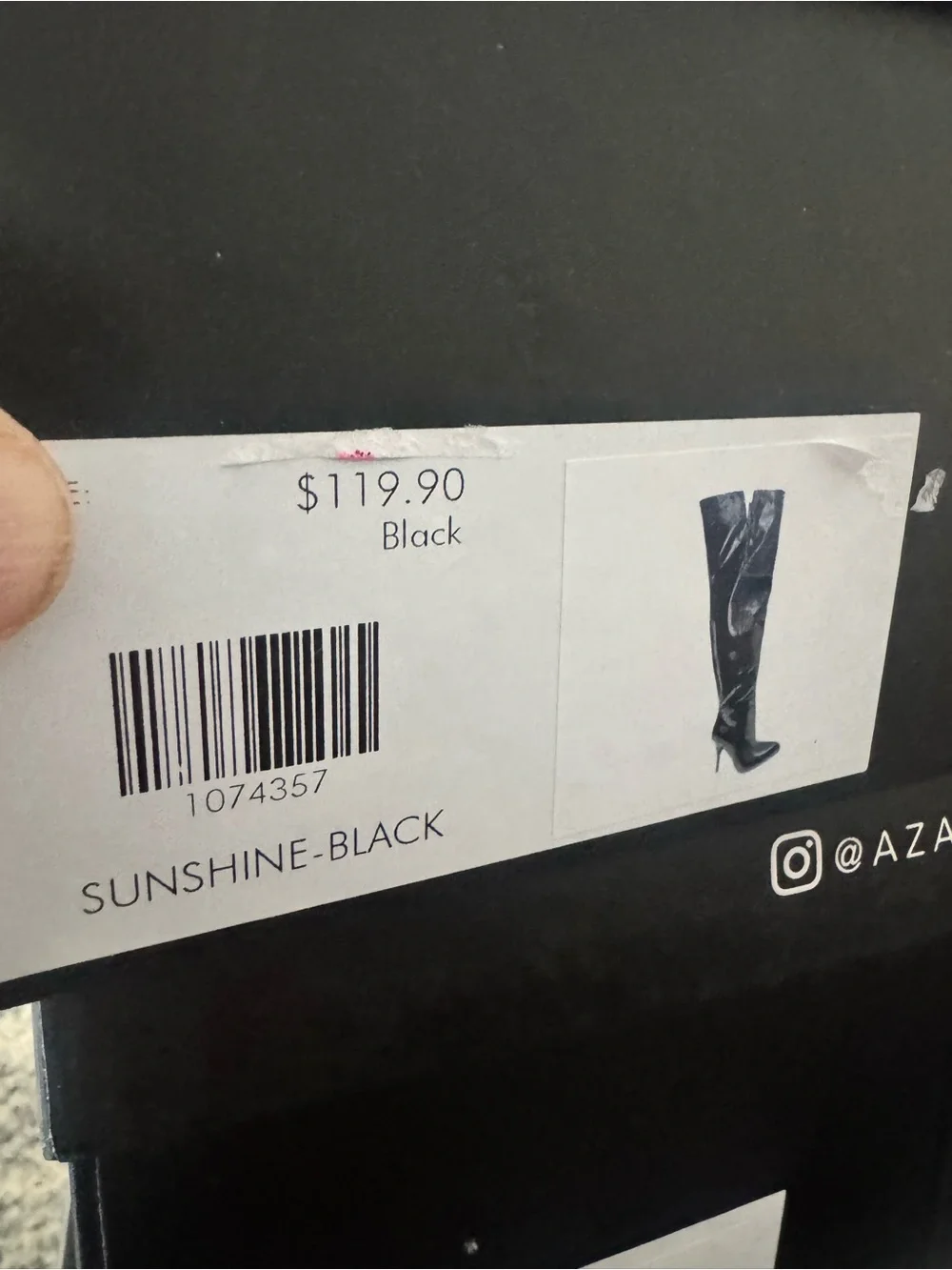 Azalea Wang Sunshine Black Over-the-Knee Boots – NIB